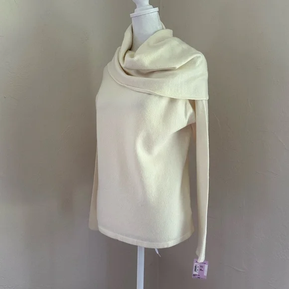 Isda & Co. Ivory Cowl Neck Sweater from Nordstrom Size L NWT - Picture 3 of 12